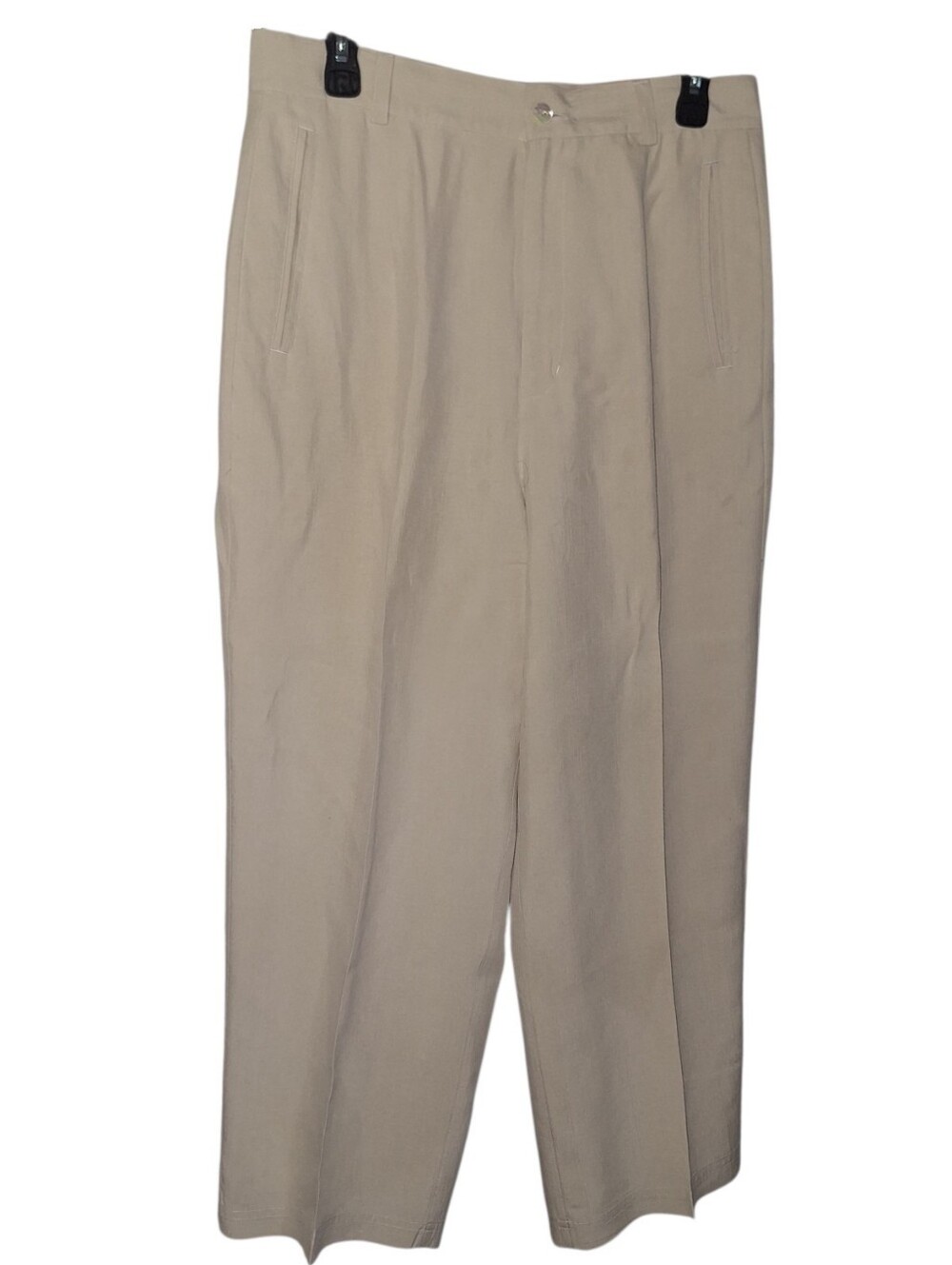 Tommy Bahama Women's Silk Dress Pants Size 10 Beige/Tan Pleated Coastal Luxury